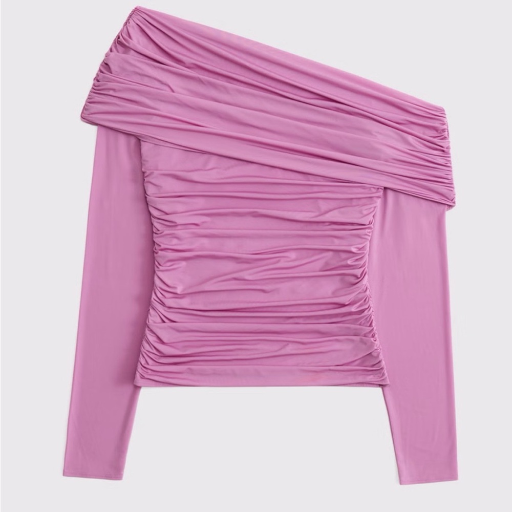 Abercrombie and Fitch asymmetrical fold over top pink size small